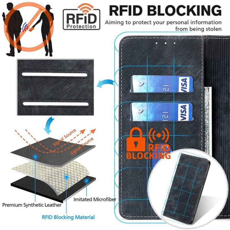 Kožené Puzdro Na Poco X6 5g Semišový Štýl S Rfid Blokovaním