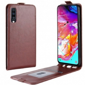 Flipové Puzdro Samsung Galaxy A70 Kožené Puzdro Skladací Kožený Efekt