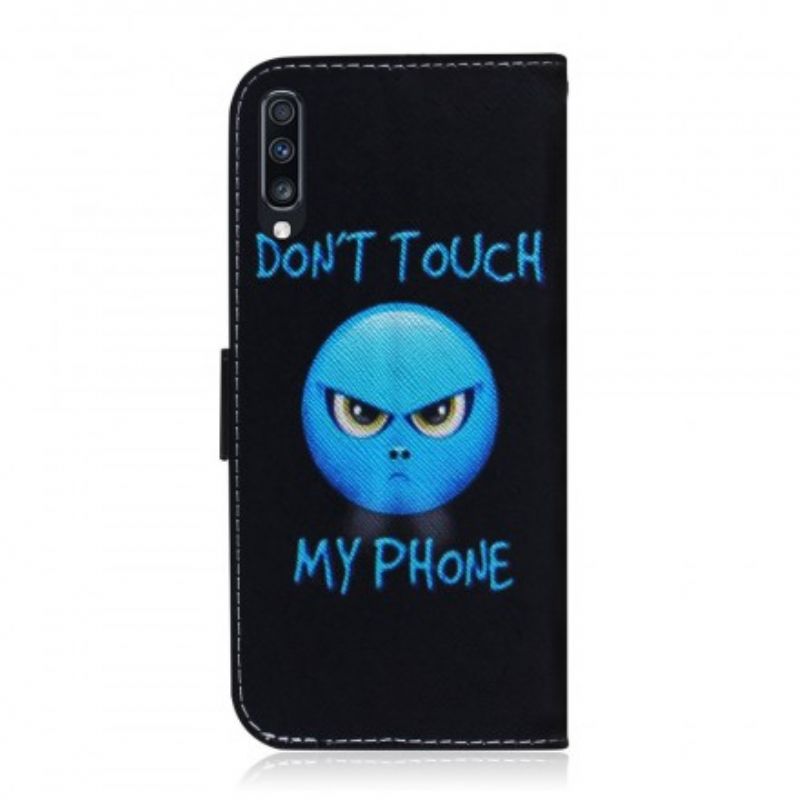 Kožené Puzdro Samsung Galaxy A70 Emoji Telefón