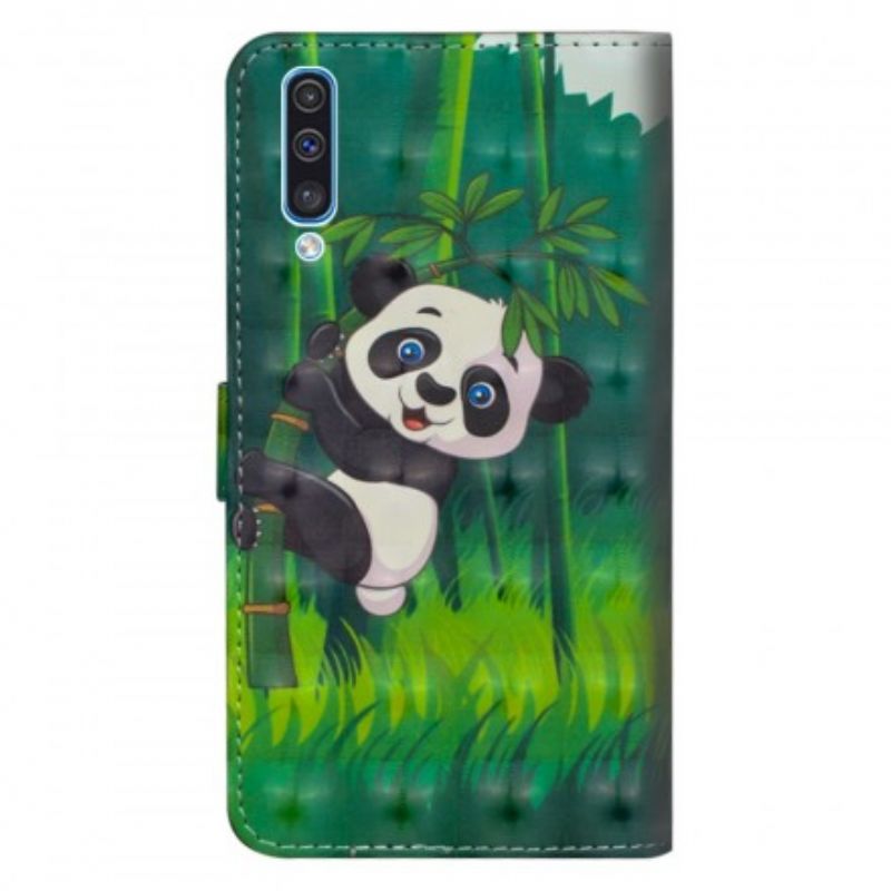 Kožené Puzdro Samsung Galaxy A70 Panda A Bambus