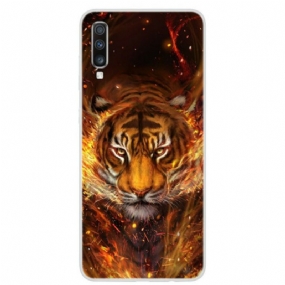 Kryt Samsung Galaxy A70 Ohnivý Tiger