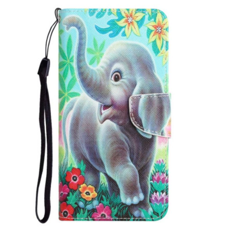 Kožené Puzdro Xiaomi 12T / 12T Pro Don't Touch Me Elephant With Strap