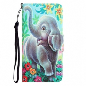 Kožené Puzdro Xiaomi 12T / 12T Pro Don't Touch Me Elephant With Strap