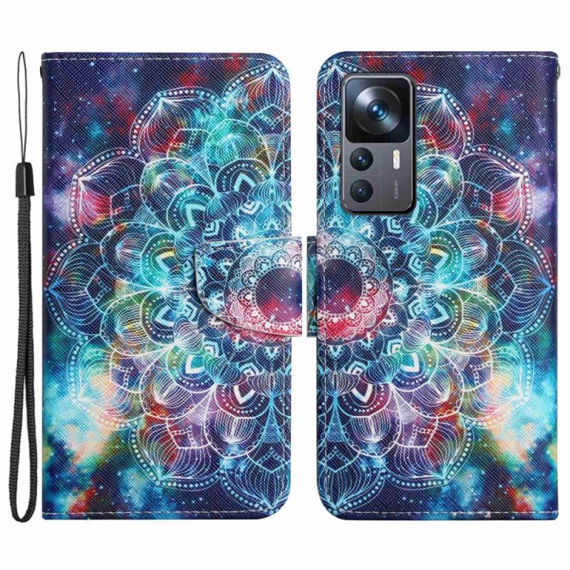 Kožené Puzdro Xiaomi 12T / 12T Pro Okázalá Strappy Mandala