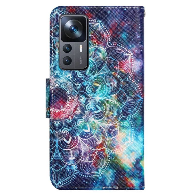 Kožené Puzdro Xiaomi 12T / 12T Pro Okázalá Strappy Mandala