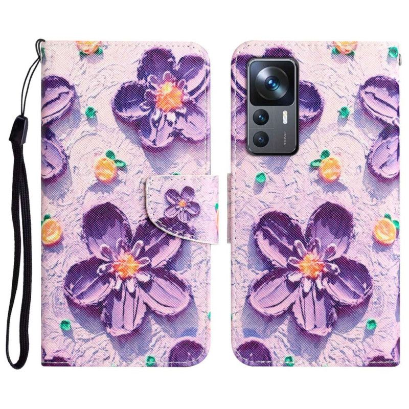 Kožené Puzdro Xiaomi 12T / 12T Pro Strappy Flowers