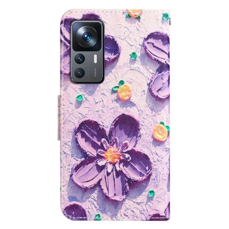 Kožené Puzdro Xiaomi 12T / 12T Pro Strappy Flowers