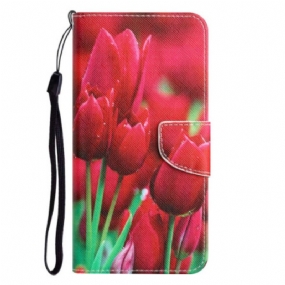 Kožené Puzdro Xiaomi 12T / 12T Pro Tangá Tulipány