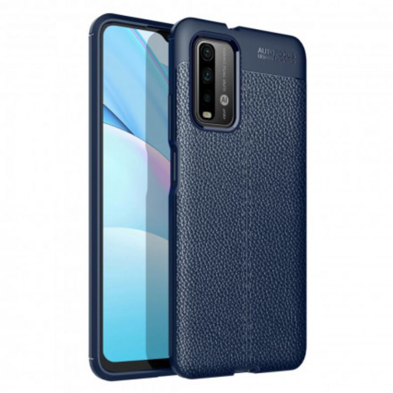 Kryt Poco M3 Leather Effect Litchi Double Line