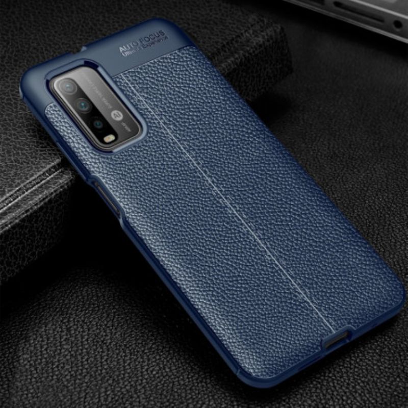 Kryt Poco M3 Leather Effect Litchi Double Line