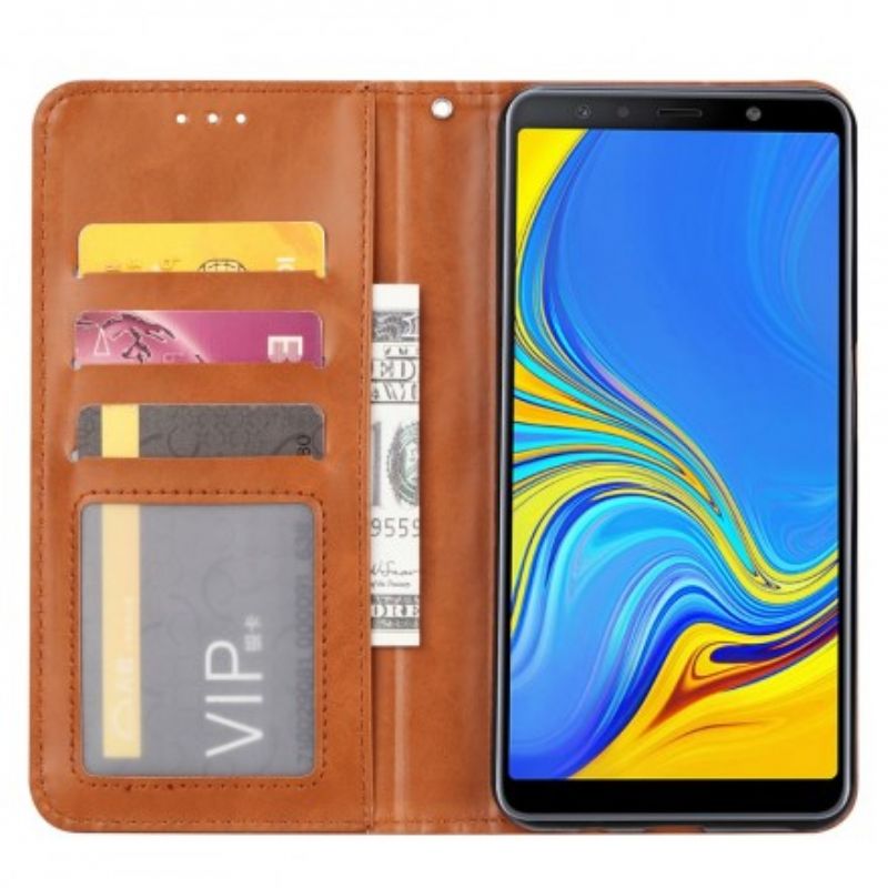 Flipové Puzdro Samsung Galaxy A50 Kožené Puzdro Držiak Kariet Z Umelej Kože