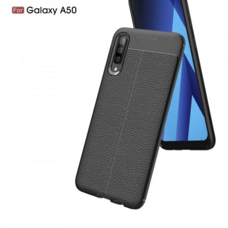 Kryt Samsung Galaxy A50 Efekt Dvojitej Kože Litchi