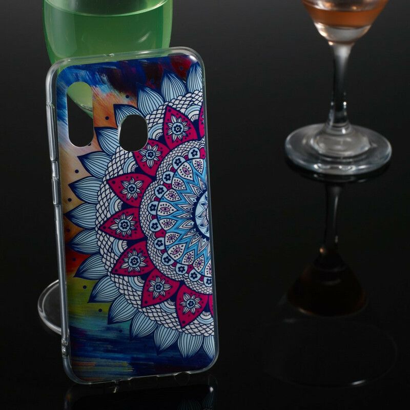 Kryt Samsung Galaxy A20e Fluorescenčná Farebná Mandala