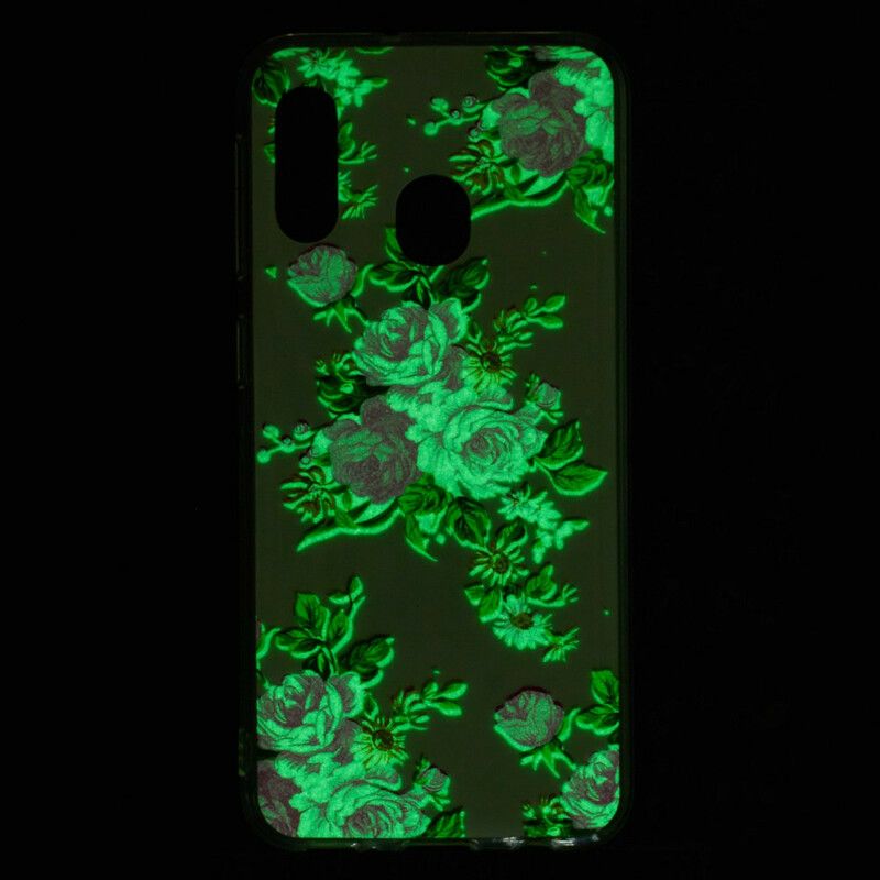 Kryt Samsung Galaxy A20e Fluorescenčné Kvety Slobody