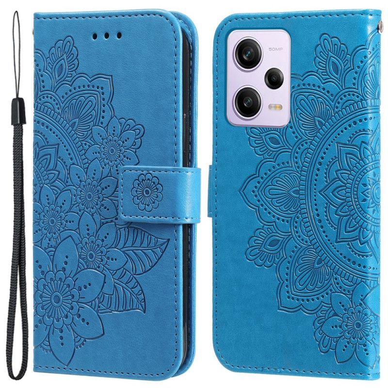 Kožené Puzdro Xiaomi Redmi Note 12 Pro Plus Remienok Flower Mandala