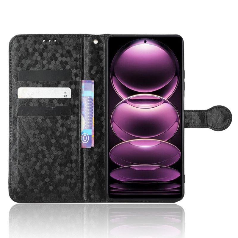 Peňaženkový Kryt Xiaomi Redmi Note 12 Pro Plus 3d Pattern Strappy