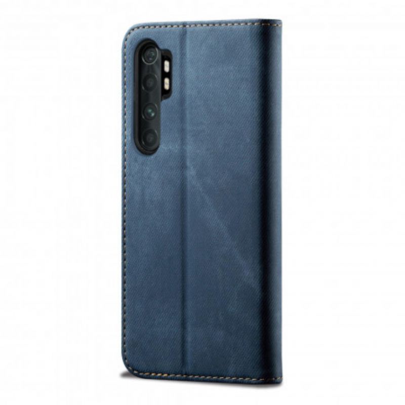 Flipové Puzdro Xiaomi Mi Note 10 Lite Kožené Puzdro Džínsová Tkanina