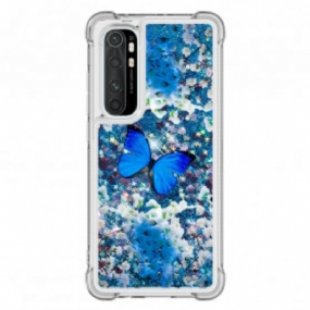 Kryt Xiaomi Mi Note 10 Lite Glitter Blue Butterflies