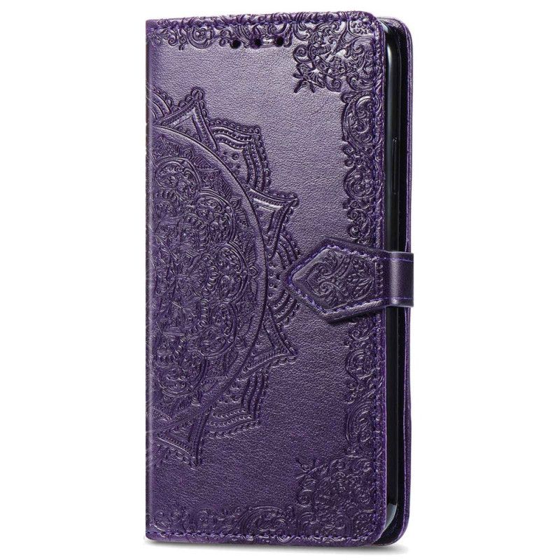 Kožené Puzdro OnePlus Nord 2T 5G Držiak Kariet Mandala Strap