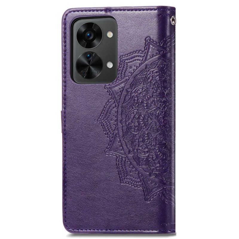 Kožené Puzdro OnePlus Nord 2T 5G Držiak Kariet Mandala Strap