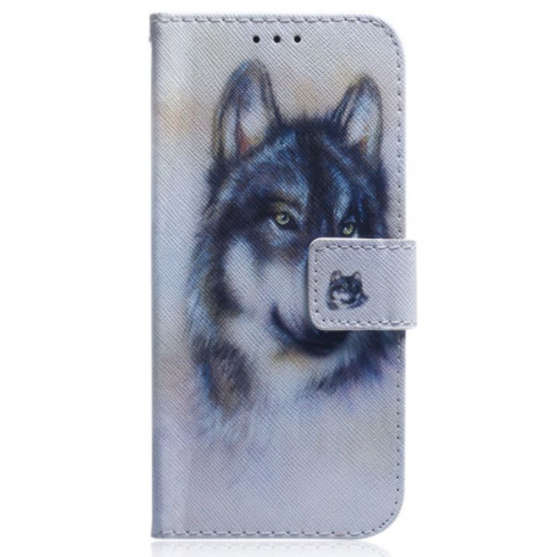 Peňaženkový Kryt OnePlus Nord 2T 5G Strappy Watercolor Wolf