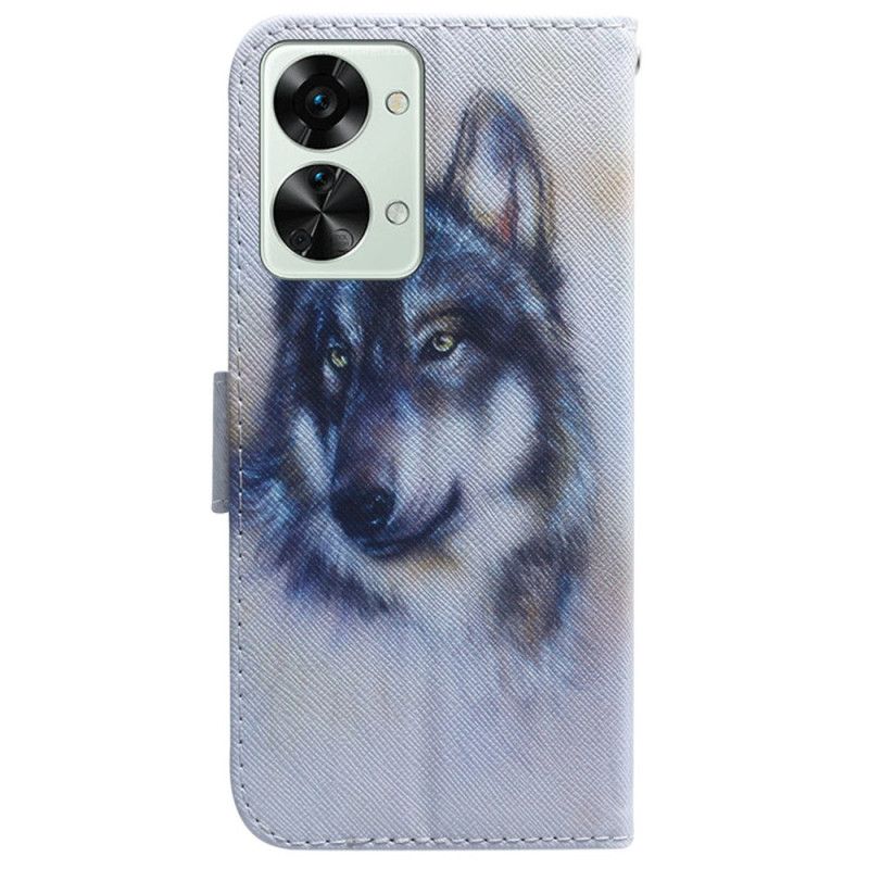 Peňaženkový Kryt OnePlus Nord 2T 5G Strappy Watercolor Wolf