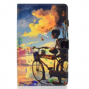 Flipové Puzdro Samsung Galaxy Tab S6 Lite Bicykel Art