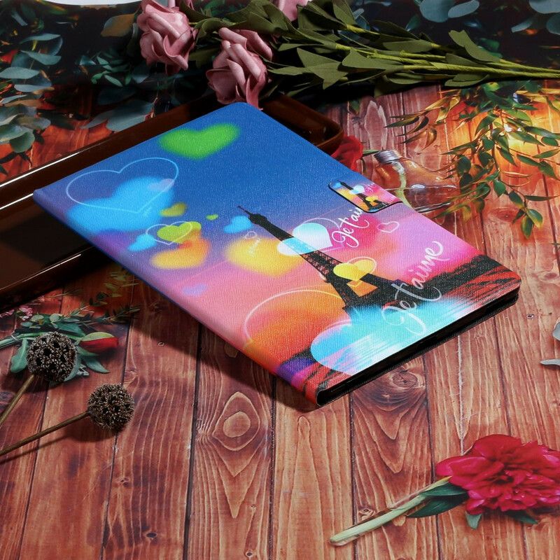 Peňaženkový Kryt Samsung Galaxy Tab S6 Lite Paris Milujem Ťa