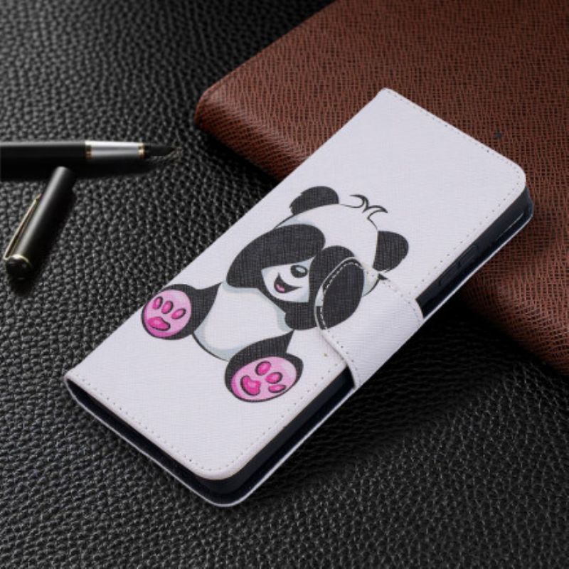 Kožené Puzdro Samsung Galaxy S21 Ultra 5G Panda Zábava