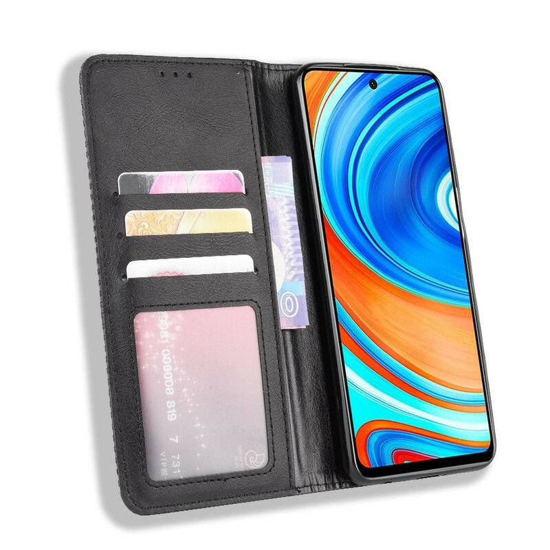 Flipové Puzdro Xiaomi Redmi Note 9S / 9 Pro Kožené Puzdro Štylizovaný Efekt Vintage Kože