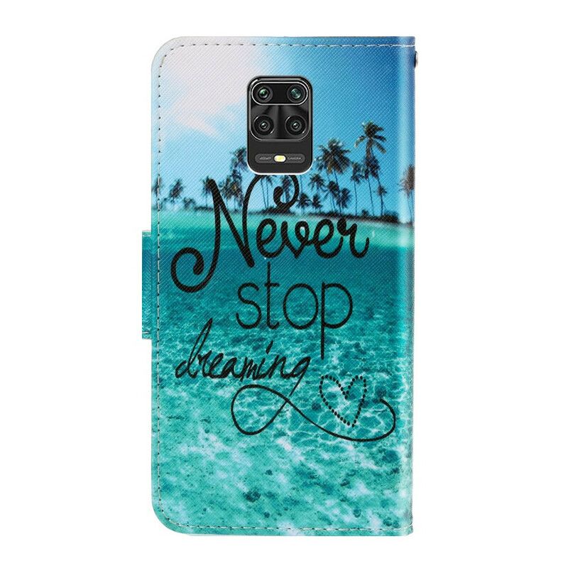 Flipové Puzdro Xiaomi Redmi Note 9S / 9 Pro Never Stop Dreaming Navy Strappy