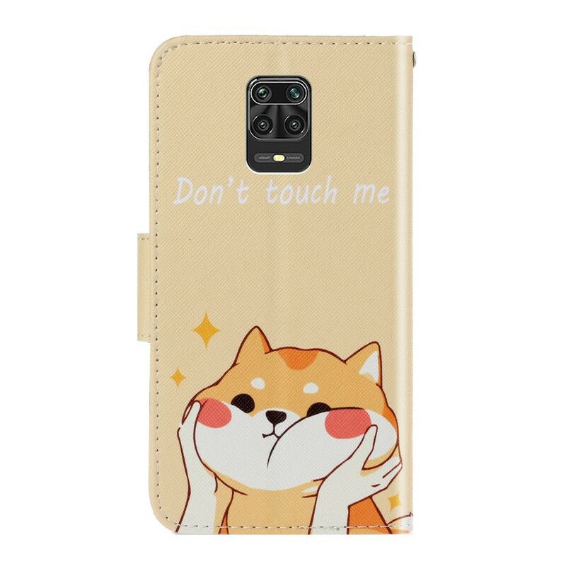 Peňaženkový Kryt Xiaomi Redmi Note 9S / 9 Pro Cat Don't Touch Me S Popruhom