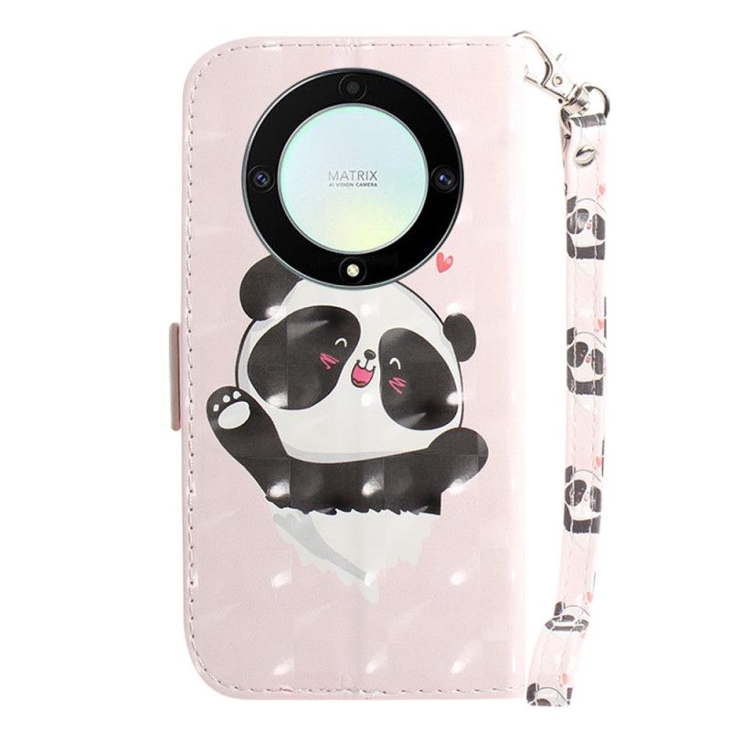 Kožené Puzdro Honor Magic 5 Lite Panda Love With Lanyard