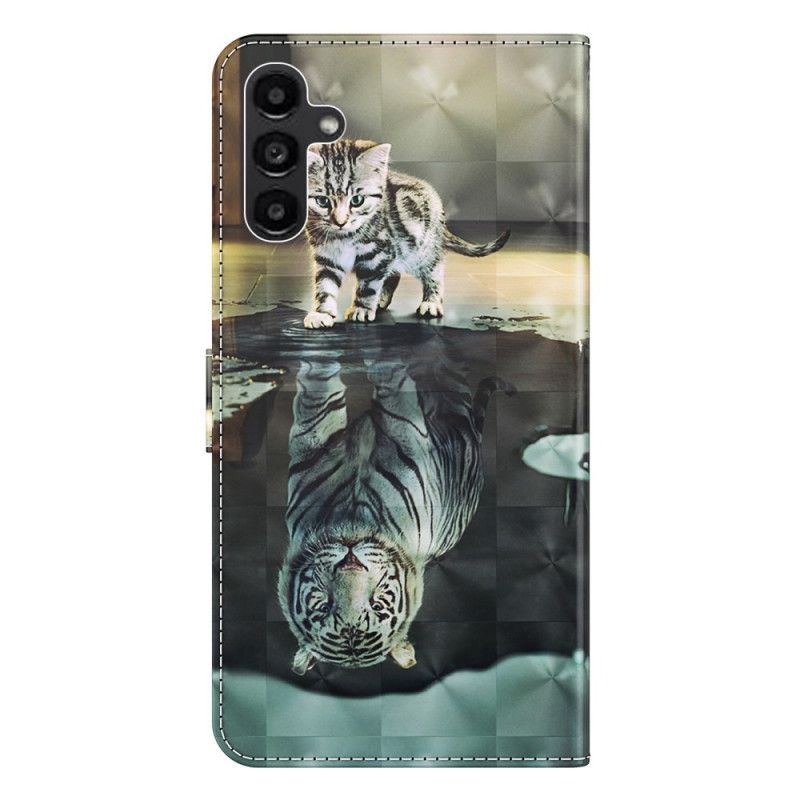 Kožené Puzdro Samsung Galaxy A14 / A14 5G Strappy Kitten Dream