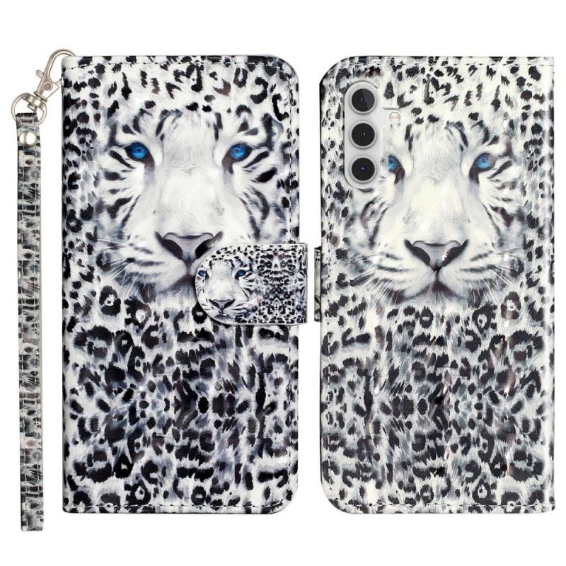 Kožené Puzdro Samsung Galaxy A14 / A14 5G Strappy Leopard