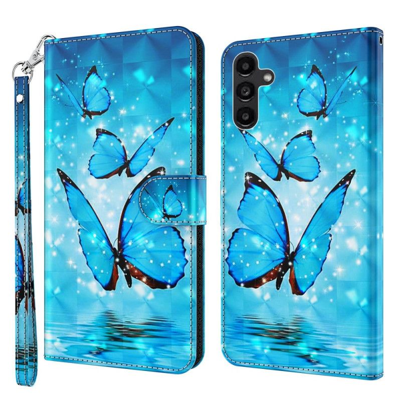 Kožené Puzdro Samsung Galaxy A14 / A14 5G Tangá Butterflies