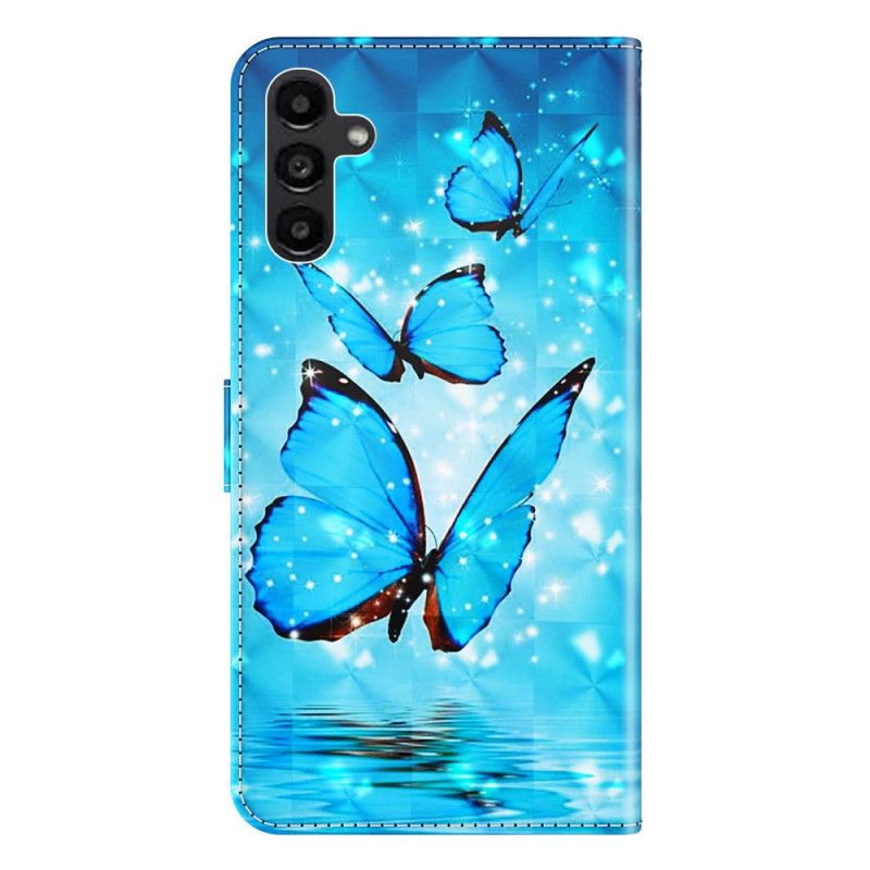 Kožené Puzdro Samsung Galaxy A14 / A14 5G Tangá Butterflies