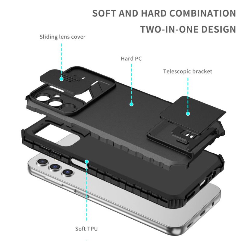 Kryt Samsung Galaxy A14 / A14 5G Kryt Fotoaparátu So Stojanom