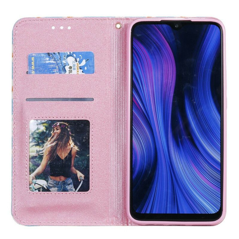 Flipové Puzdro Xiaomi Redmi 9 Kožené Puzdro Sedmokrásky