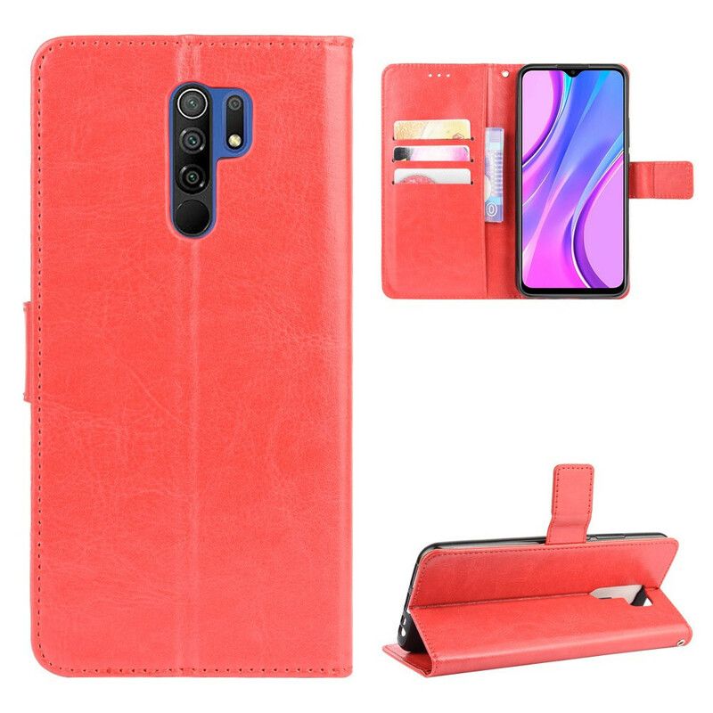 Kožené Puzdro Xiaomi Redmi 9 Krikľavá Umelá Koža