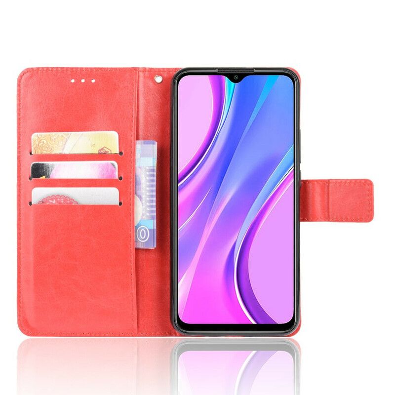 Kožené Puzdro Xiaomi Redmi 9 Krikľavá Umelá Koža