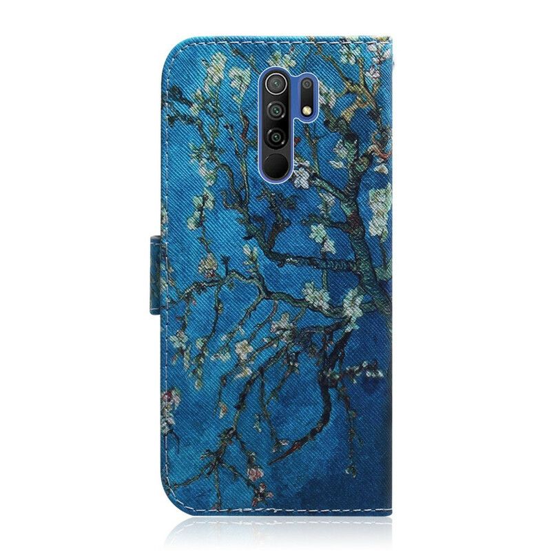 Kožené Puzdro Xiaomi Redmi 9 Kvitnúca Vetva Stromu