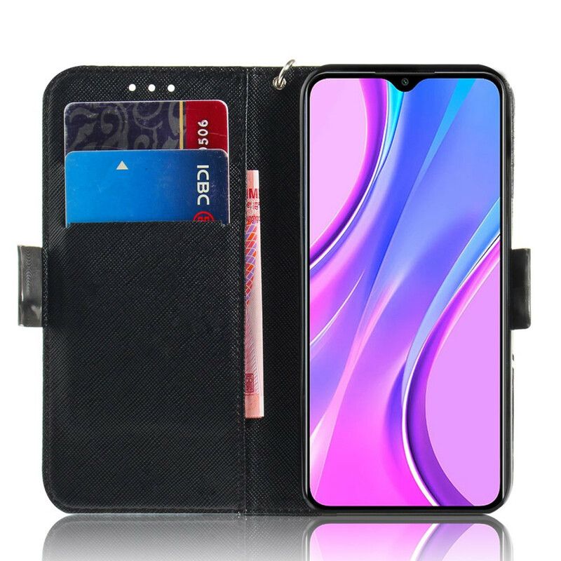 Kožené Puzdro Xiaomi Redmi 9 Majstrovská Mandala S Remienkom