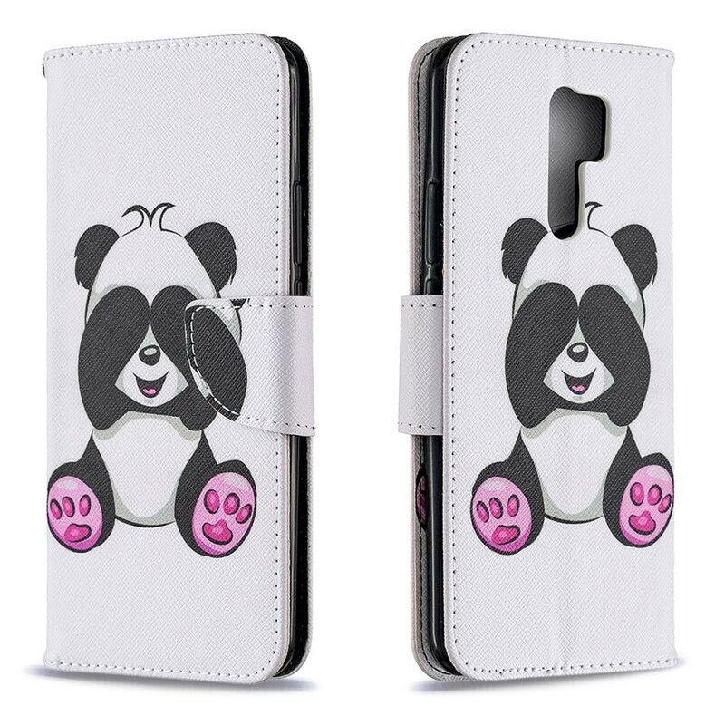 Kožené Puzdro Xiaomi Redmi 9 Panda Zábava