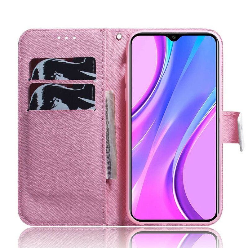 Peňaženkový Kryt Xiaomi Redmi 9 Kvet Dusty Pink