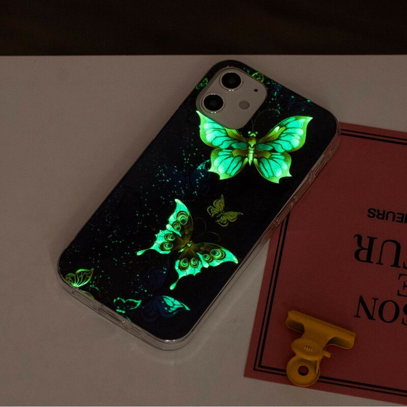 Kryt iPhone 12 Mini Séria Fluorescenčných Motýľov