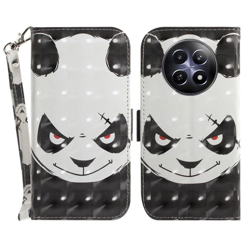 Puzdro Realme 12 / 12x 5g Nahnevaná Panda S Popruhom