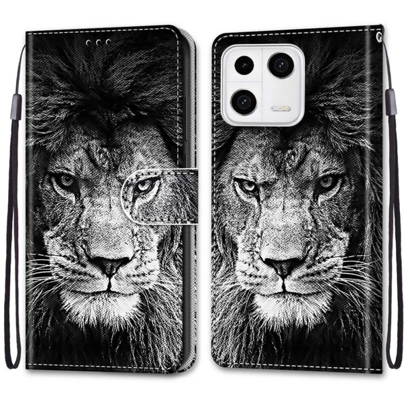 Peňaženkový Kryt Xiaomi 13 Lanyard Lion