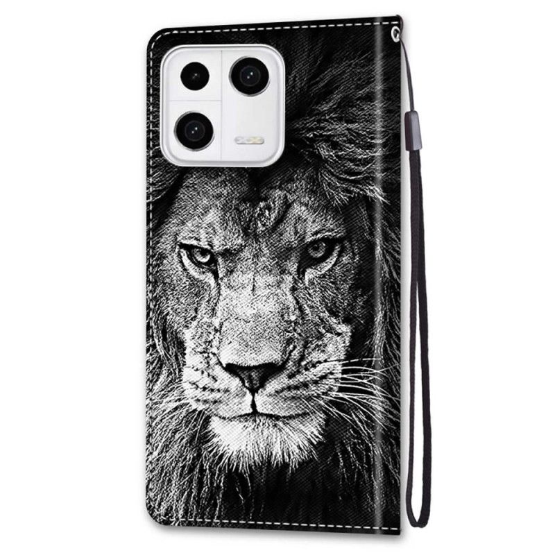 Peňaženkový Kryt Xiaomi 13 Lanyard Lion