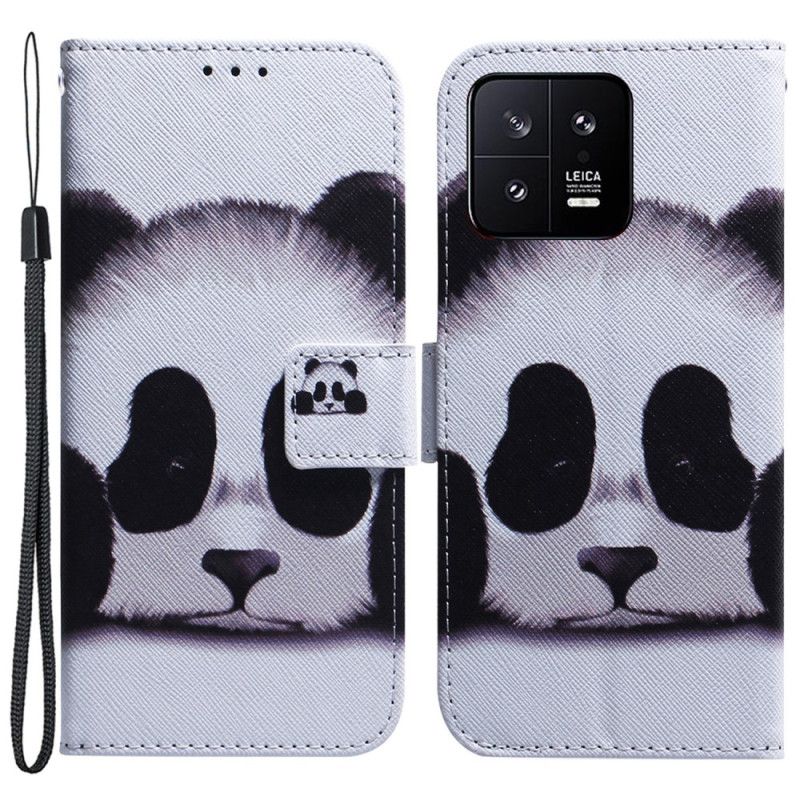 Peňaženkový Kryt Xiaomi 13 Strappy Panda